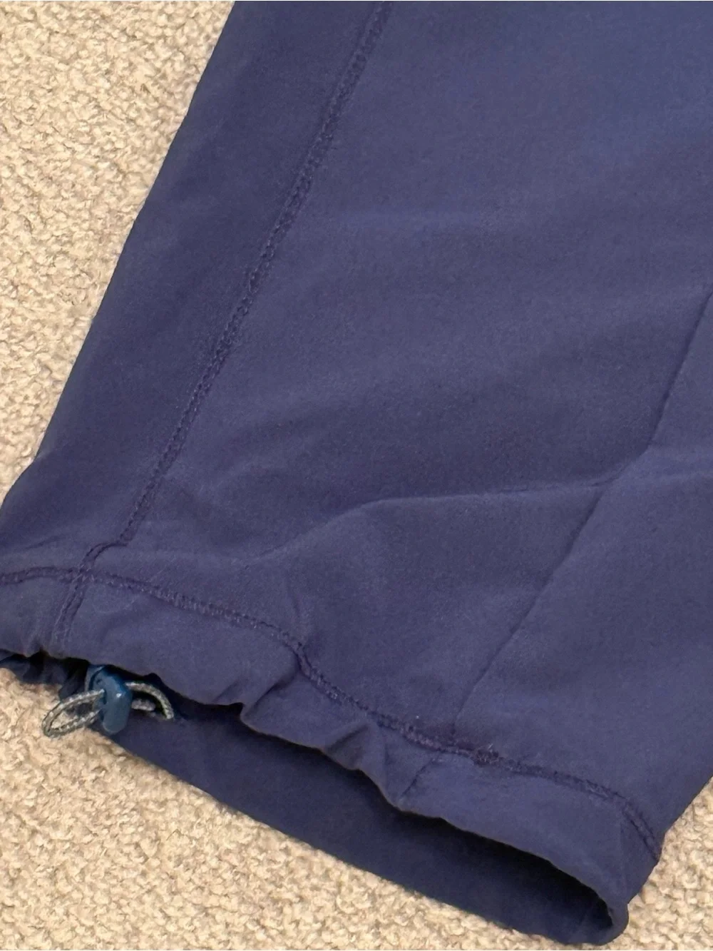 Navy Drawstring Cargo Scrub Pants - Picture 2 of 3